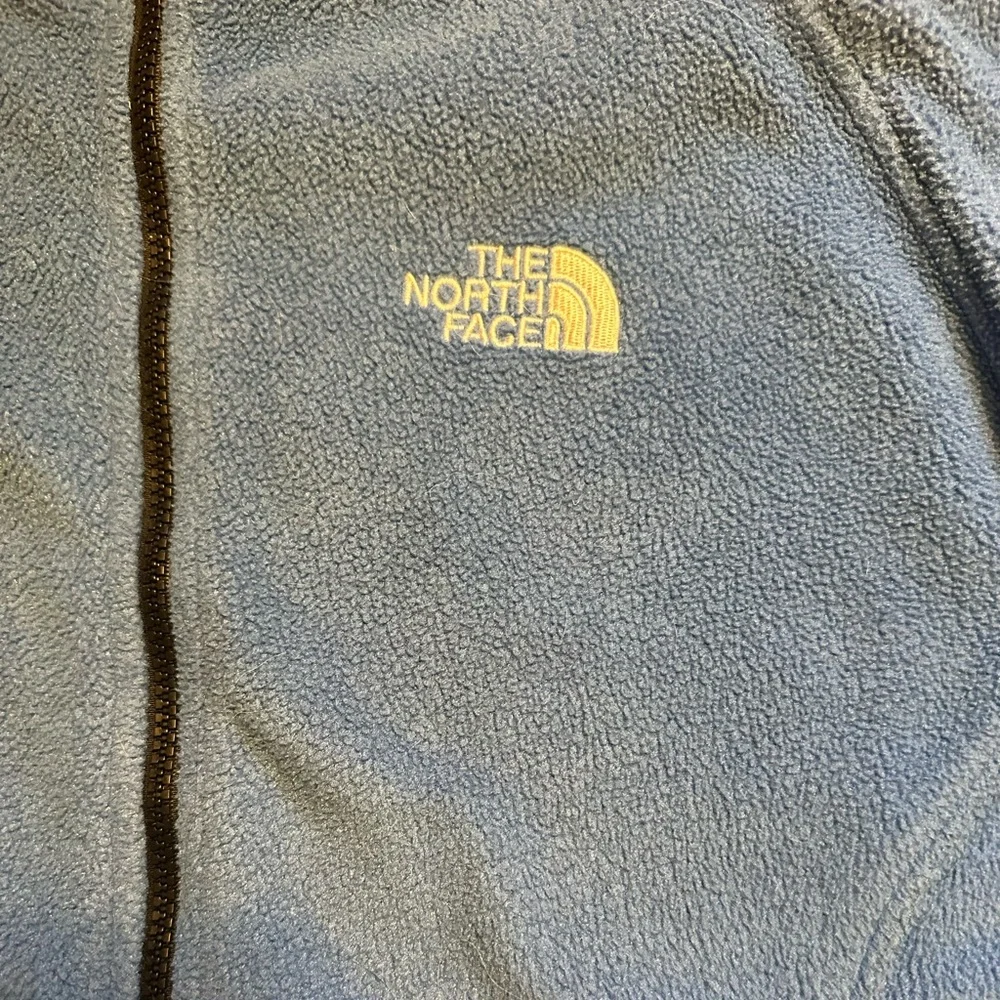 North face women’s zip up fleece blue black size large - Picture 5 of 7